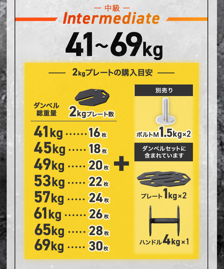 ダンベル・バーベル用プレート 2kg 4枚セット HG-OIPL02-04 : HAIGE