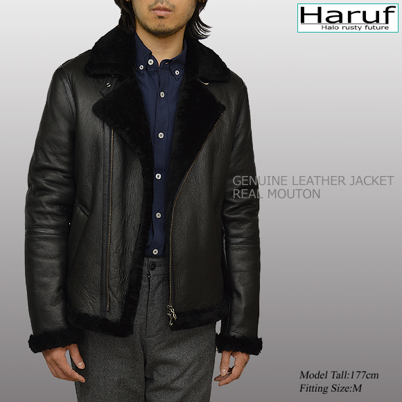 Haruf（ハルフ） ムートンジャケット レザージャケット ライダース