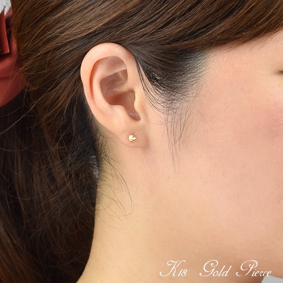 ピアス 18金 ゴールド セカンドピアス スタッドピアス 18k K18