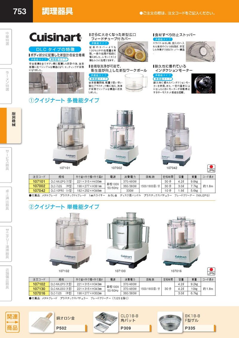 クイジナート(Cuisinart) フードプロセッサー DLC-NXJ2PS 単機能タイプ