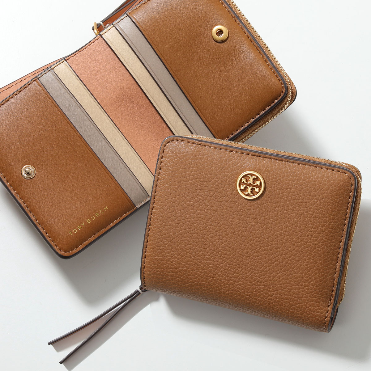 TORY BURCH（トリーバーチ） 二つ折り財布 ROBINSON PEBBLED BI-FOLD
