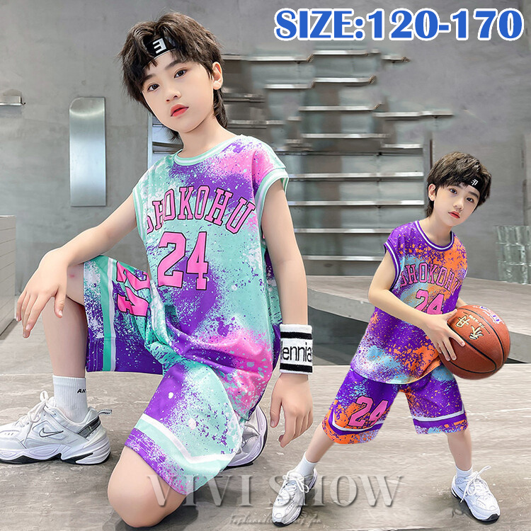バスケット タンクトップ セットアップ キッズ ダンス衣装 男の子