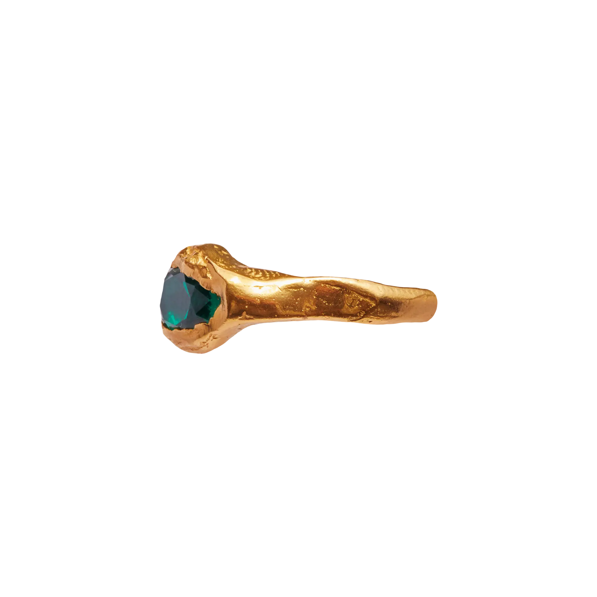 FARO GREEN - Handmade gold plated ring | Simuero