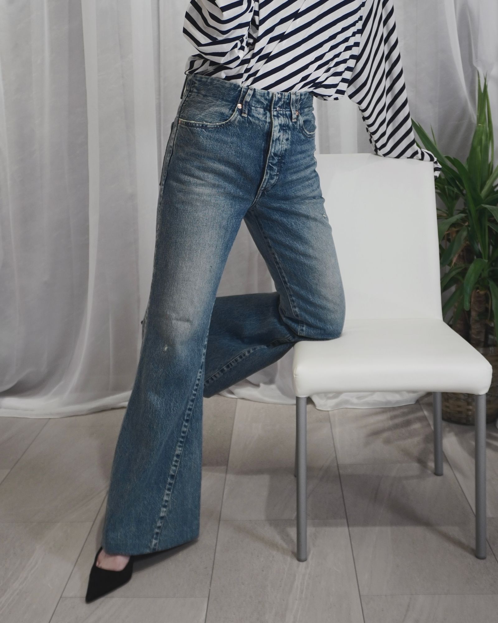 TANAKA - FLARE JEAN TROUSERS / フレアジーンズ トラウザーズデニム