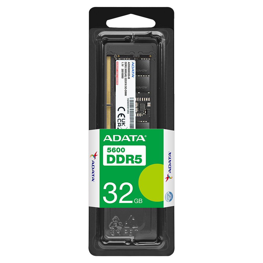 ADATA DDR5 5600 MT/s 32 GB (1×32 GB) CL46 SO-DIMM 262-Pins ECC