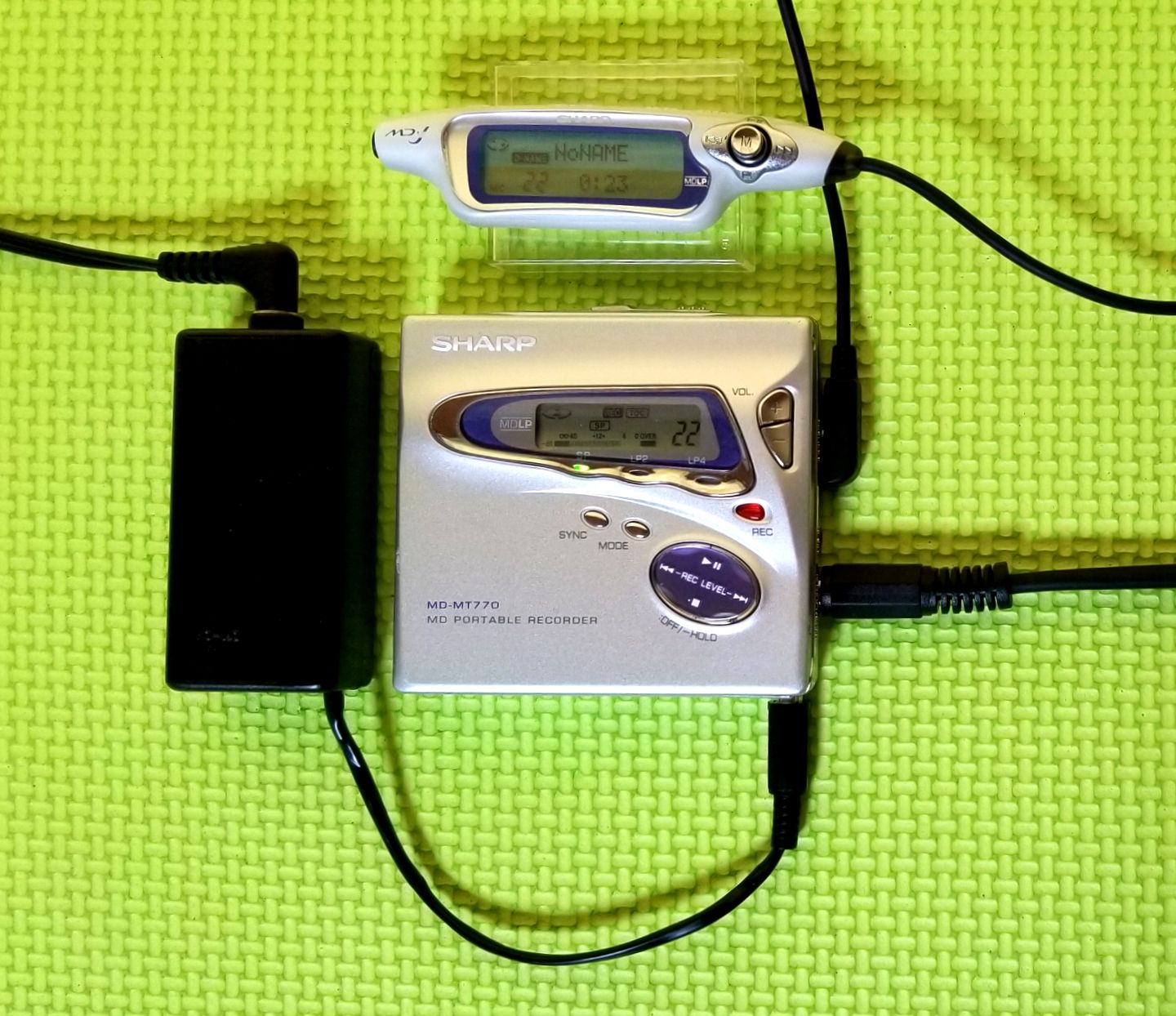 MDポータブルレコーダー SHARP MD-MT770-S MDLP対応 訳あり完動品