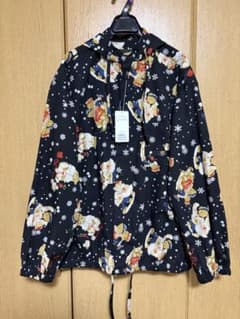 新品タグ付】カールヘルム 三つ子のくま冬支度フードブラウス 黒
