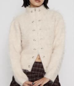 LAGUA GEM ZIP SIDE EYELET ニット - メルカリ