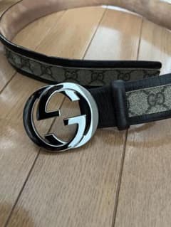 GUCCI ベルト ブラック/ベージュ 142930-1766-90-36 - メルカリ