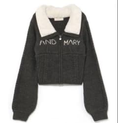 andmary mary logo zip tops gray - メルカリ
