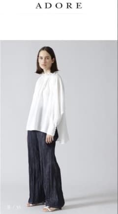 アドーアADORE◇ランダムプリーツ デニム パンツ36◇37,400円 - メルカリ