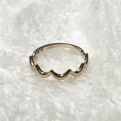 フリルリング 9号【エテ】K10 ゴールド レース ドレープ - メルカリ