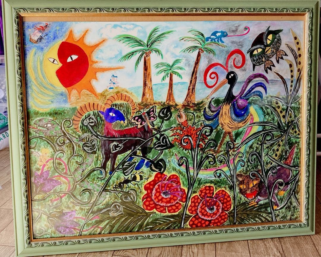 絵画 インテリア 水彩画 アート 額付き 題名『葛藤する陽鬱』 葛藤 | RYUGAN ｜インテリア絵画 アートの専門通販 thisisgallery
