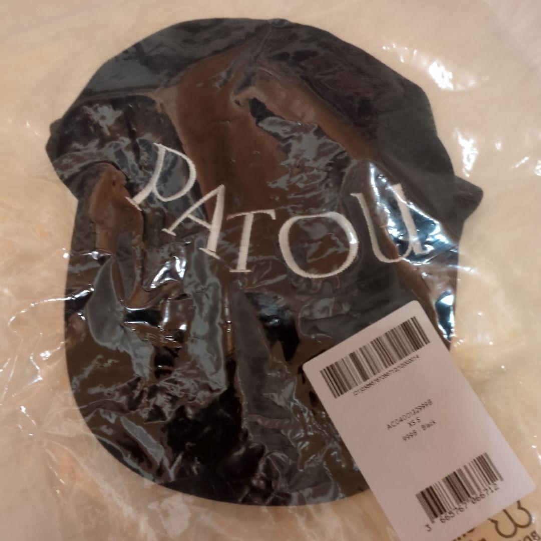 Patou パトゥ　ロゴキャップ　ブラック xs s Patou | コットン パトゥ キャップ