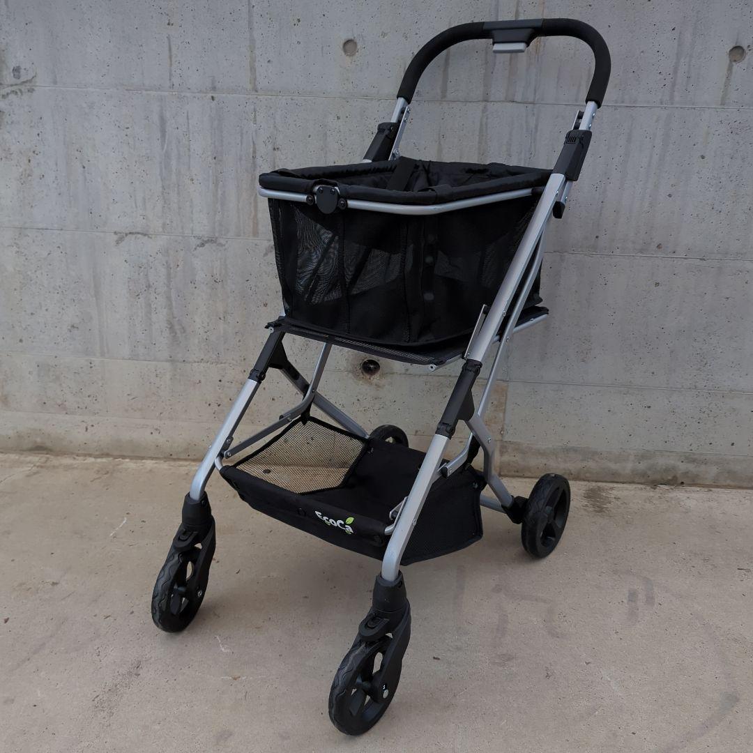 EcoCa 折りたたみショッピングカート 黒 エコカ 買い物カート 楽天市場】【ブラック エコカ】 おしゃれ 2段構造 耐荷重30kg 大容量