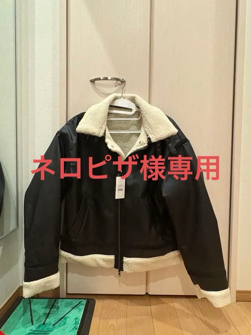 【CLEL】 4way リバーシブルフェイクムートンジャケット ネロピザ セール】【CLEL】4way Reversible Faux Shearling Jacket / 4way