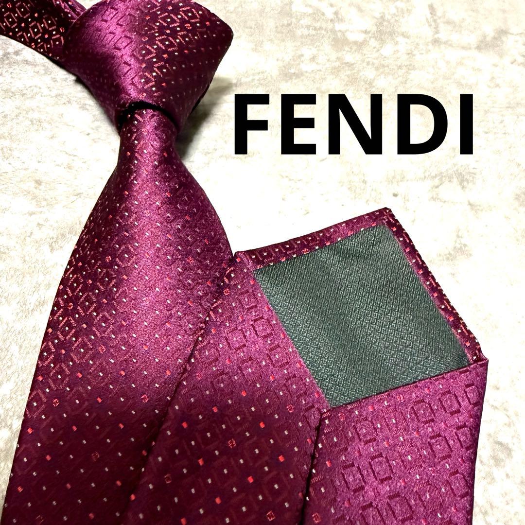 ✨極美品✨】FENDI フェンディ ネクタイ マイクロズッカ FF柄 シルク