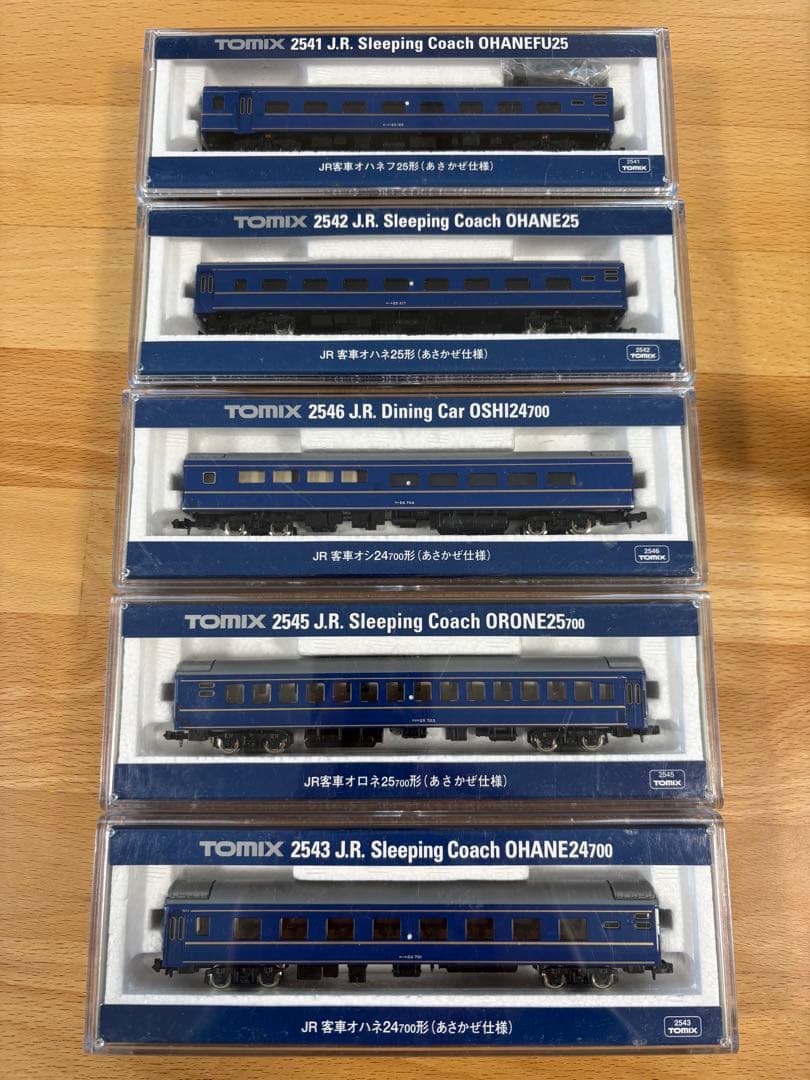 TOMIX Nゲージ JR24系25系 寝台特急あさかぜ仕様 5両セット JR 24系25形特急寝台客車(あさかぜ・JR東日本仕様)基本セット｜製品