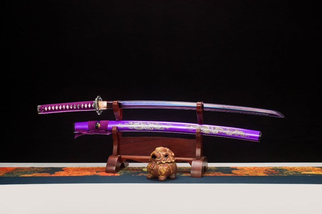 1045-武具 刀装具 日本刀　模造刀 居合刀 武士道 武蔵 鑑賞用 手鍛造打 真田幸村拵え 六文銭朱鞘 模造刀｜【公式】模造刀・居合刀の専門店「忍屋」