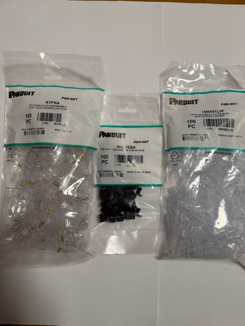 新品 PANDUIT RJ45モジュラープラグ Cat6 SP688E-C SP688E-C CAT6用モジュラープラグ
