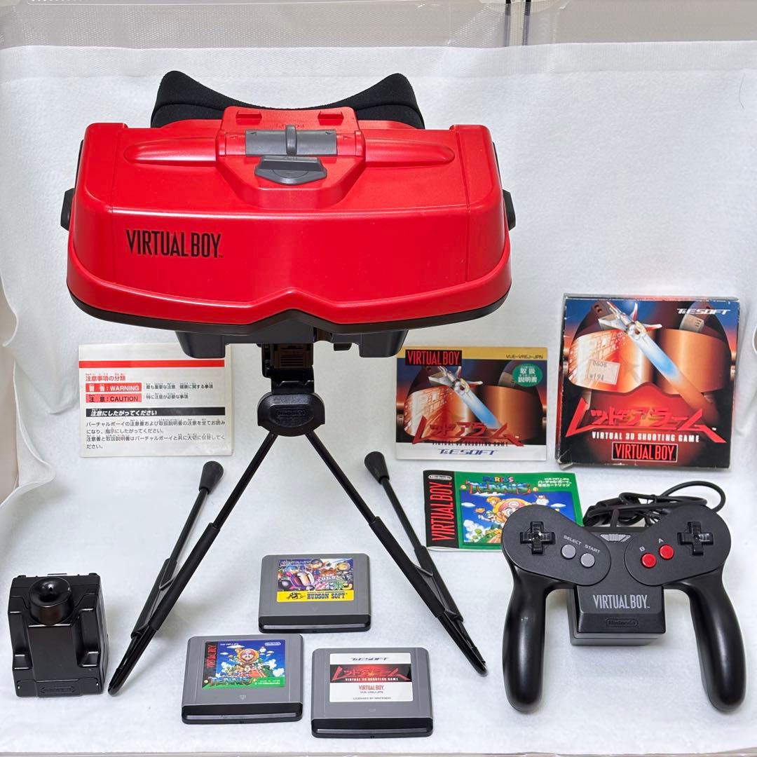 動作品】任天堂 バーチャルボーイ本体 ソフト3点セット VIRTUAL BOY