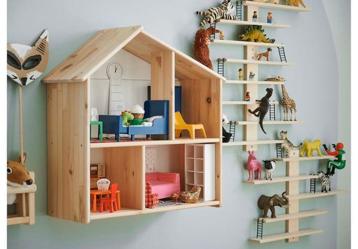 IKEA ドールハウス　ミニチュア家具セット　フーセット2種類 HUSET フーセット ミニチュア家具&フィギュア, リビングルーム