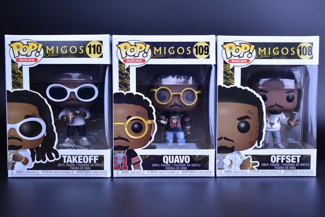Funko Pop ミーゴズ Migos ヒップポップ ファンコ ポップ Amazon.com: FunKo Pop! Rocks: Migos Collectible Vinyl Figures