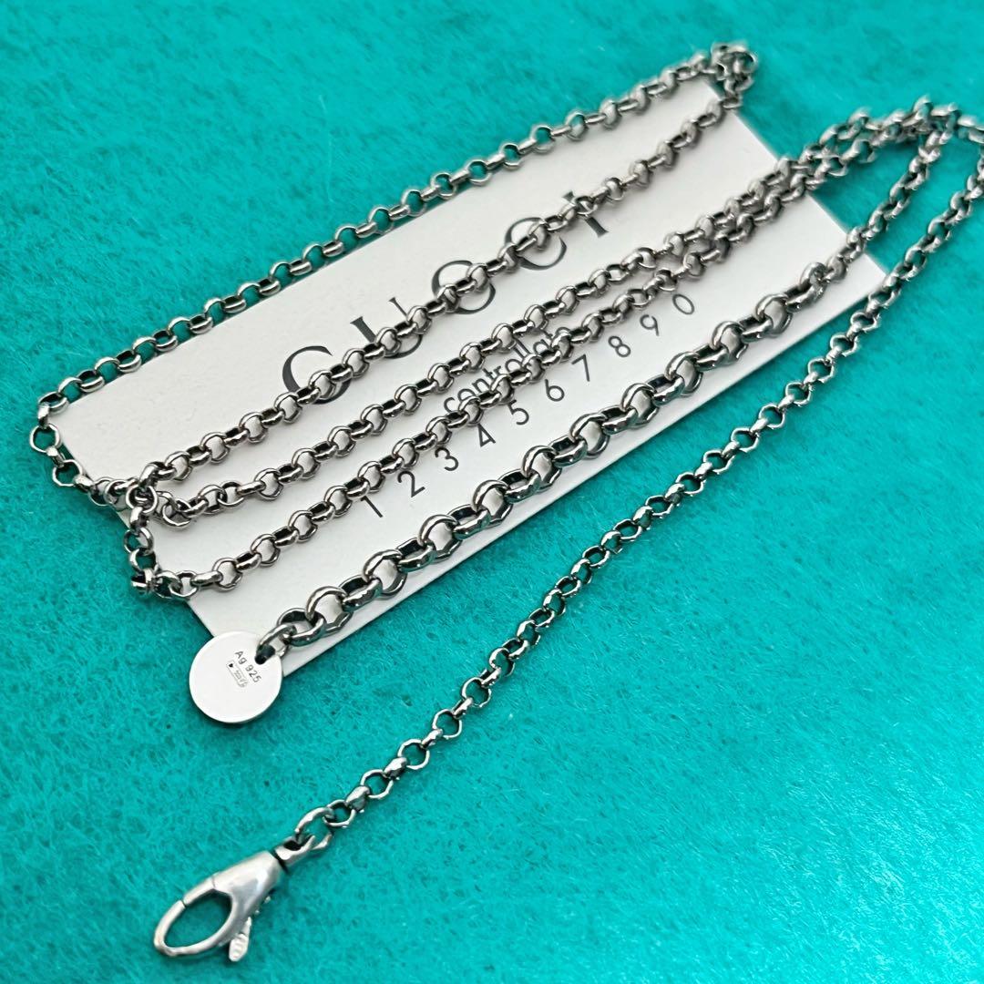 美品 GUCCI 2.2ミリ クロームチェーンネックレス - メルカリ