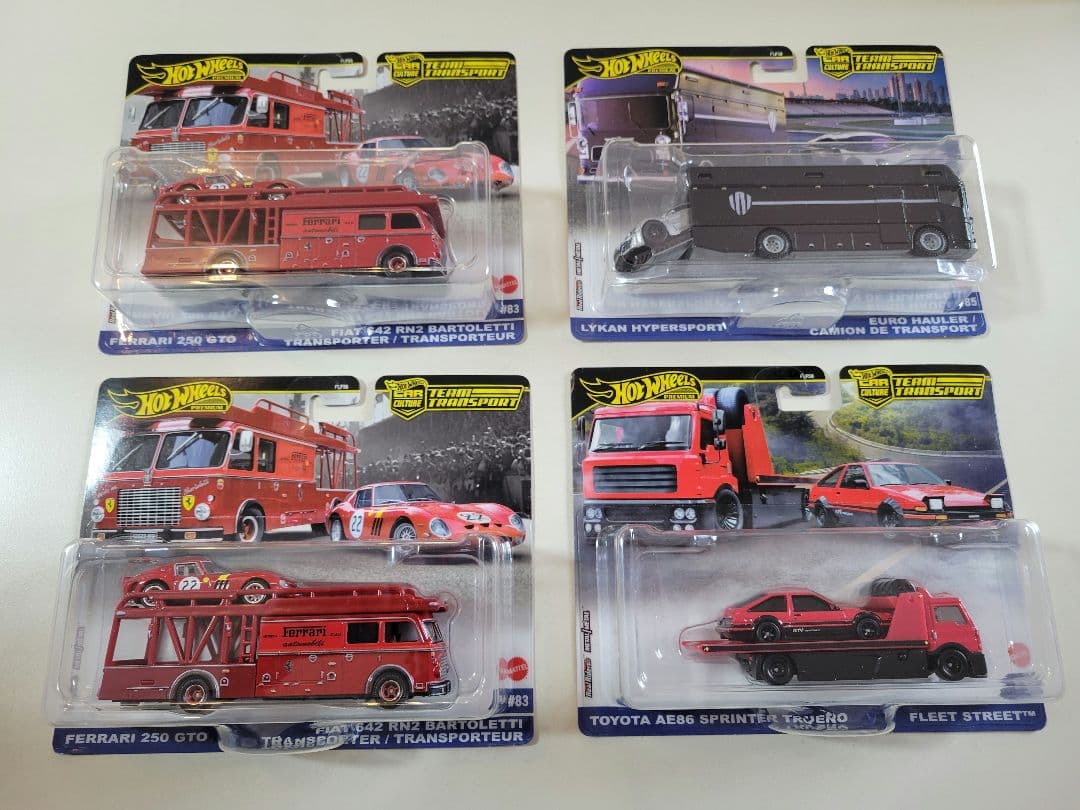 Hot Wheels チームトランスポートFLF56-987H 希少！ ホットウィール(Hot Wheels) チームトランスポート アソート 2台組×4