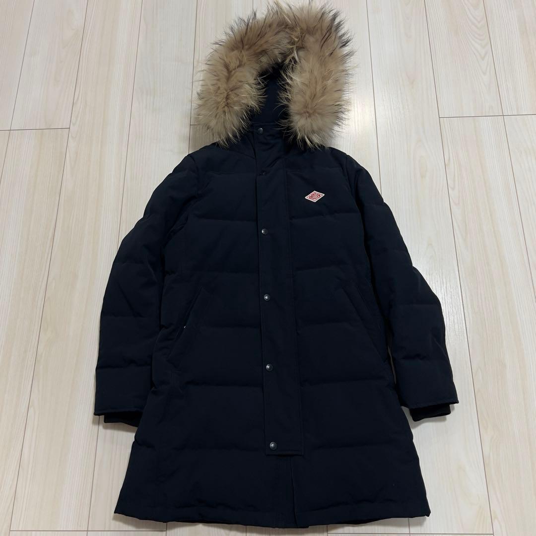 DANTON ダントン ロングダウンジャケット ファー 2way 36 M相当 DANTON ダントンダウンコート ダウンジャケット 2way ファー付きフード