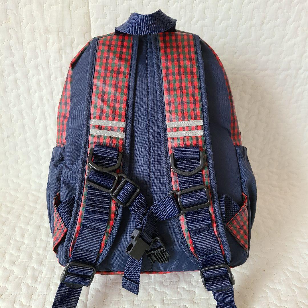 familiar リュック ファミリアチェック レッド ネイビー 刺繍 - メルカリ