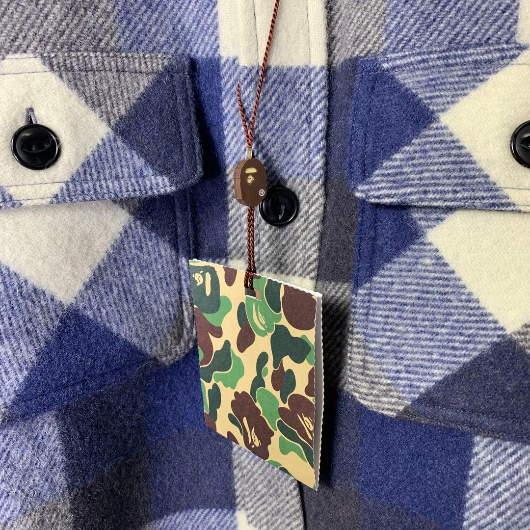 美品 A BATHING APE CPOジャケット ネルシャツ ブロックチェック