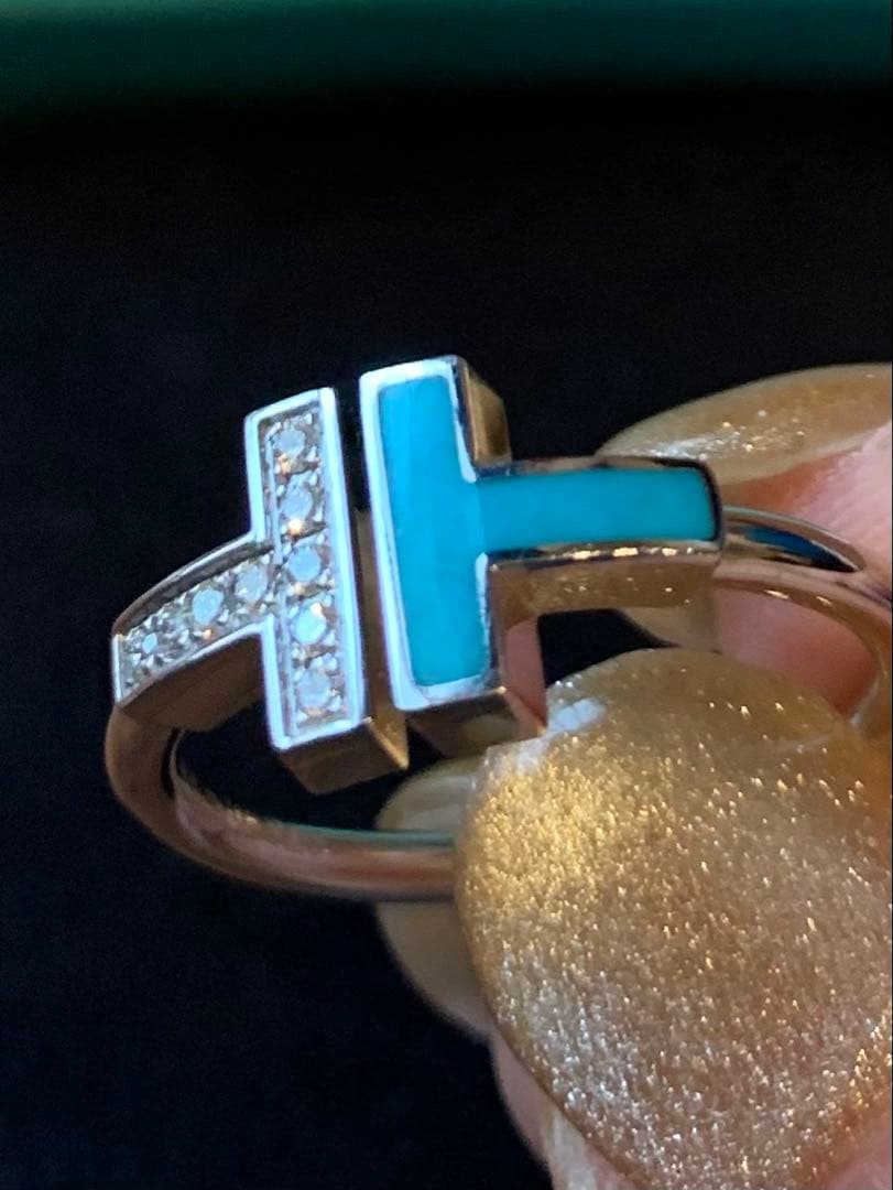 新品同様Tiffany & Co.ターコイズワイヤーリング - メルカリ
