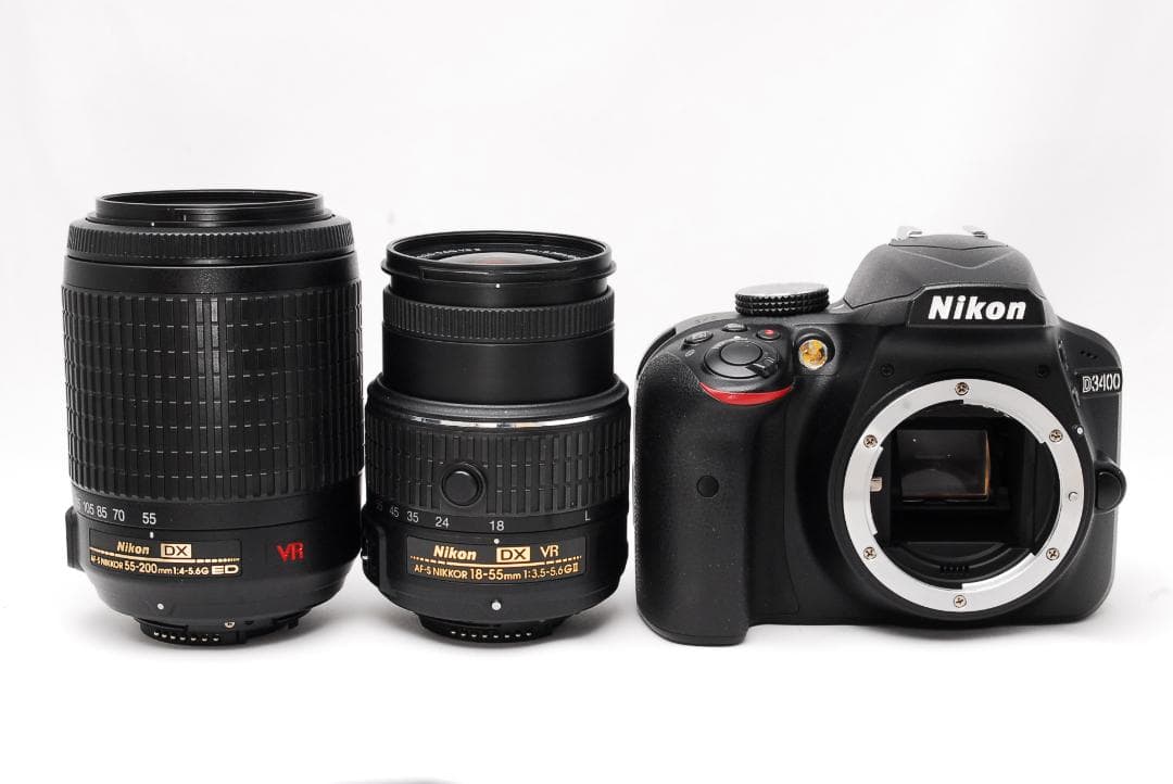 ♥ Nikon D3400 ♥光学美品 ダブルレンズ 初心者おすすめ 一眼レフ