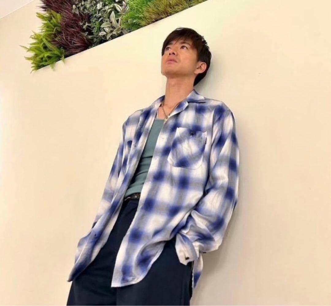 キムタク着MINEDENIM × CDL チェックシャツ　サイズ2 キムタク私物 MINEDENIM チェックシャツ(2)マインデニム 木村拓 着用