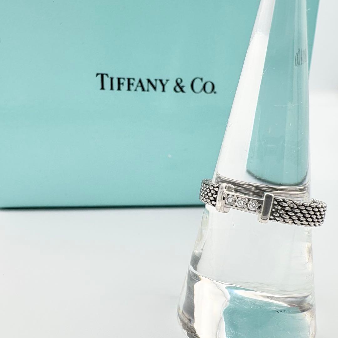 Tiffany&Co. ティファニー サマセット ダイヤ メッシュ リング 17 楽天市場】ティファニー サマセットメッシュ 3P ダイヤモンド リング