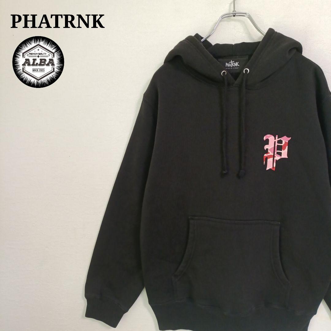 PHATRNK ファットランク パーカー Pロゴ プルオーバー ブラック ピンク