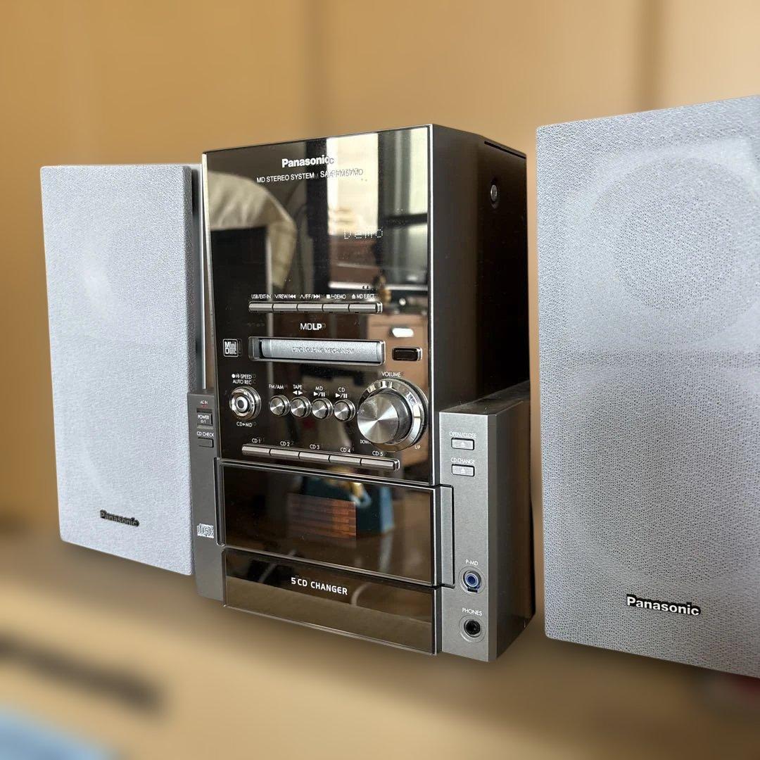 Panasonic SC-PM57MD ミニコンポ　CD5枚　箱あり 希少 レア