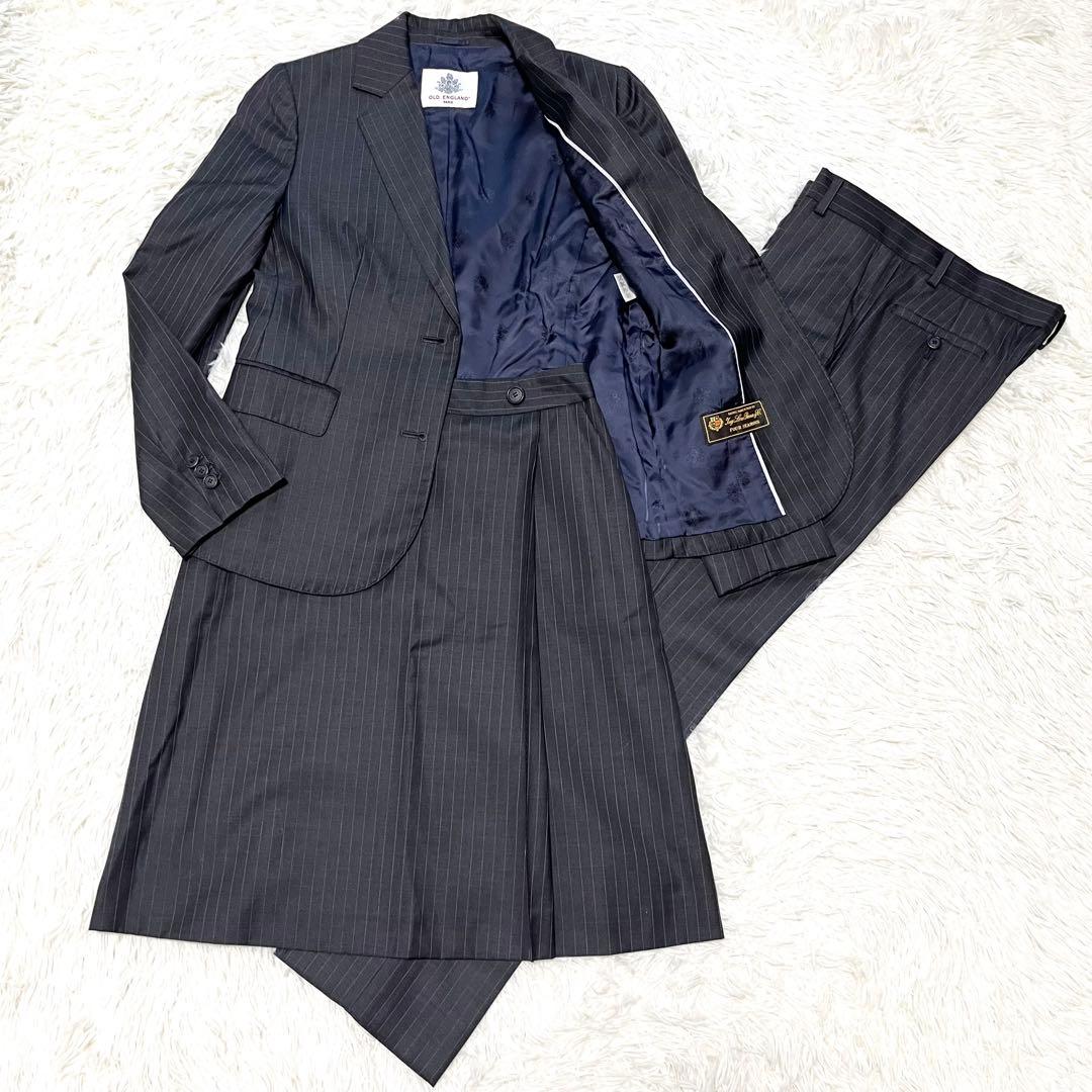 美品✨オールドイングランド ロロピアーナ スーツ ストライプ 3点セット Loro Piana（ロロピアーナ） 新品16.2万円 大手百貨店扱い 日本製 秋冬