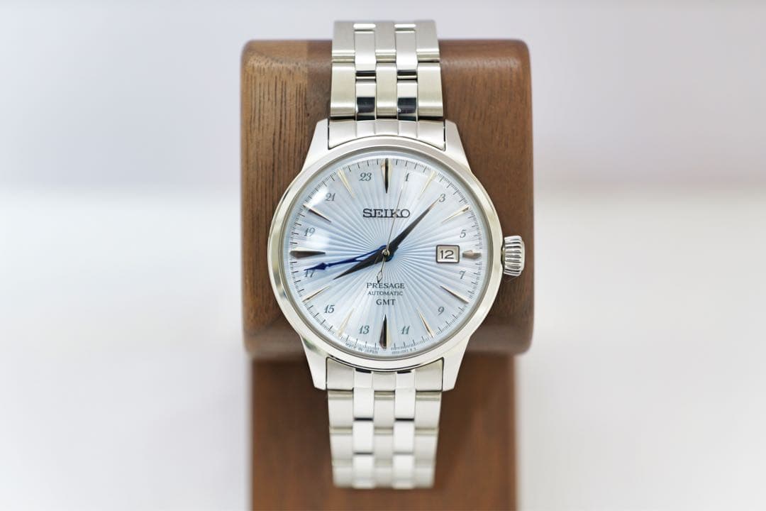 美品　SEIKO Presage GMT 自動巻き腕時計　正規店購入　保証有り PRESAGE SEIKO セイコー 腕時計 メンズ 海外モデル MADE IN JAPAN