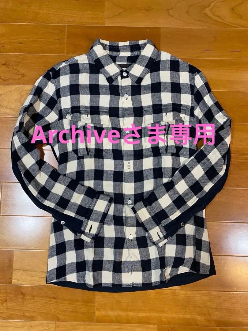 美品 UNDERCOVER アンダーカバー　ブロックチェックネルシャツ T期 中古・古着通販】UNDERCOVER (アンダーカバー) ネルチェックBDロング
