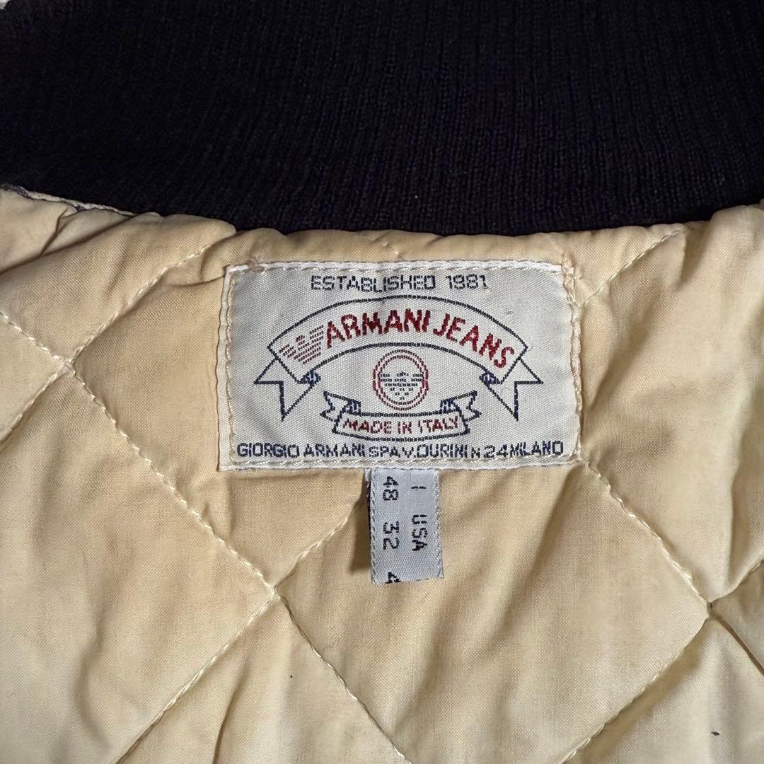93AW Armani jeans arm cinch patch bomber - メルカリ