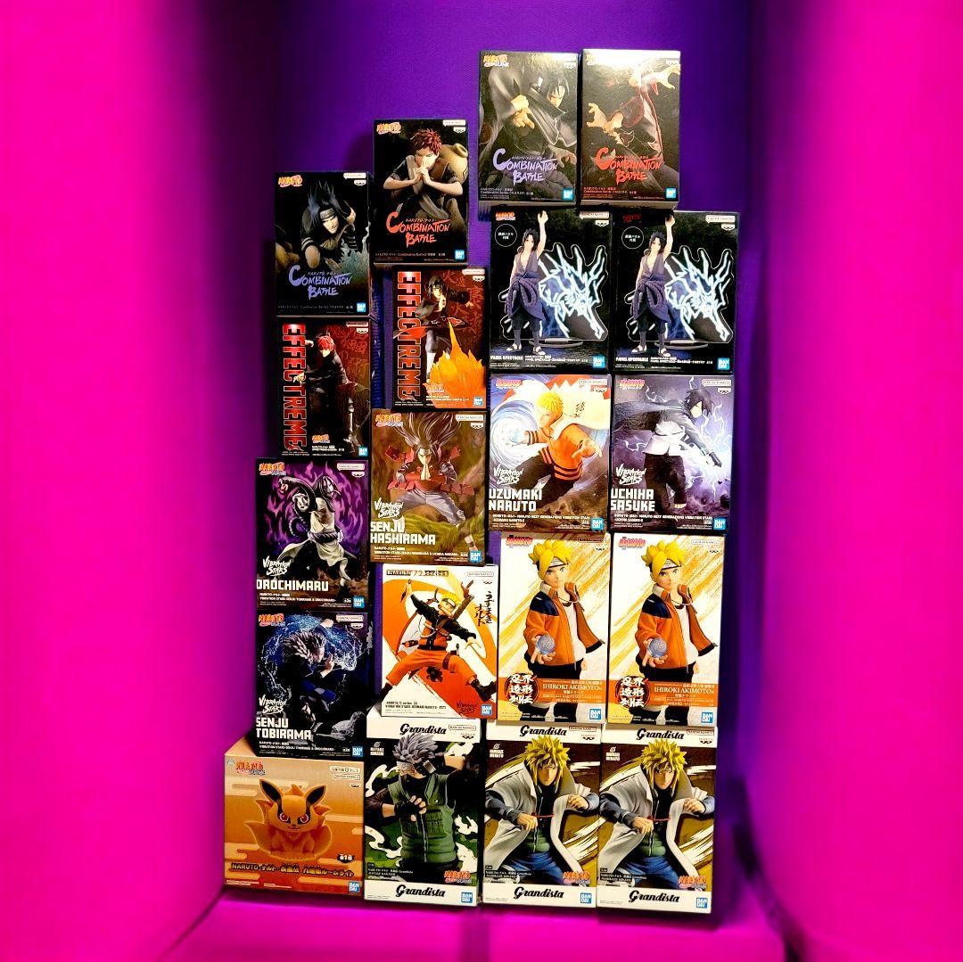 NARUTO疾風伝 プライズフィギュア20点 Prize Lot NARUTO-ナルト- 疾風伝 うずまきナルトフィギュア(TVアニメ20周年記念