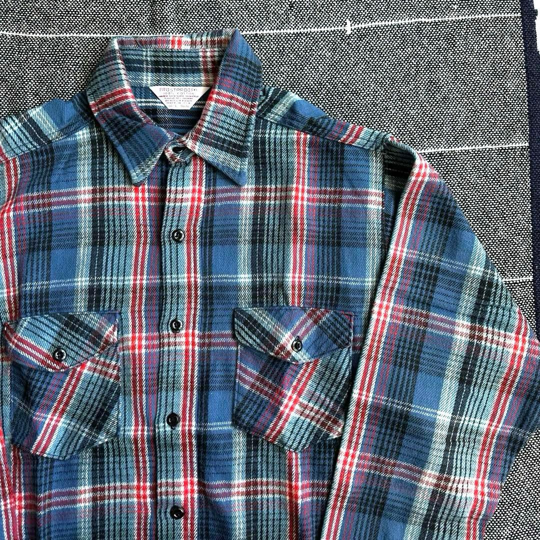 トップス 70s frostproof heavy flannel shirt USA VINTAGE 70s Frostproof Shirt Adult Large Cotton Flannel Insulated