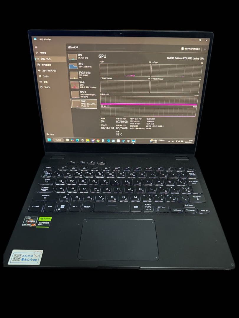 ROG FLOW X13 GV301RC-R76R3050BY ノートPC 2021 ROG Flow X13