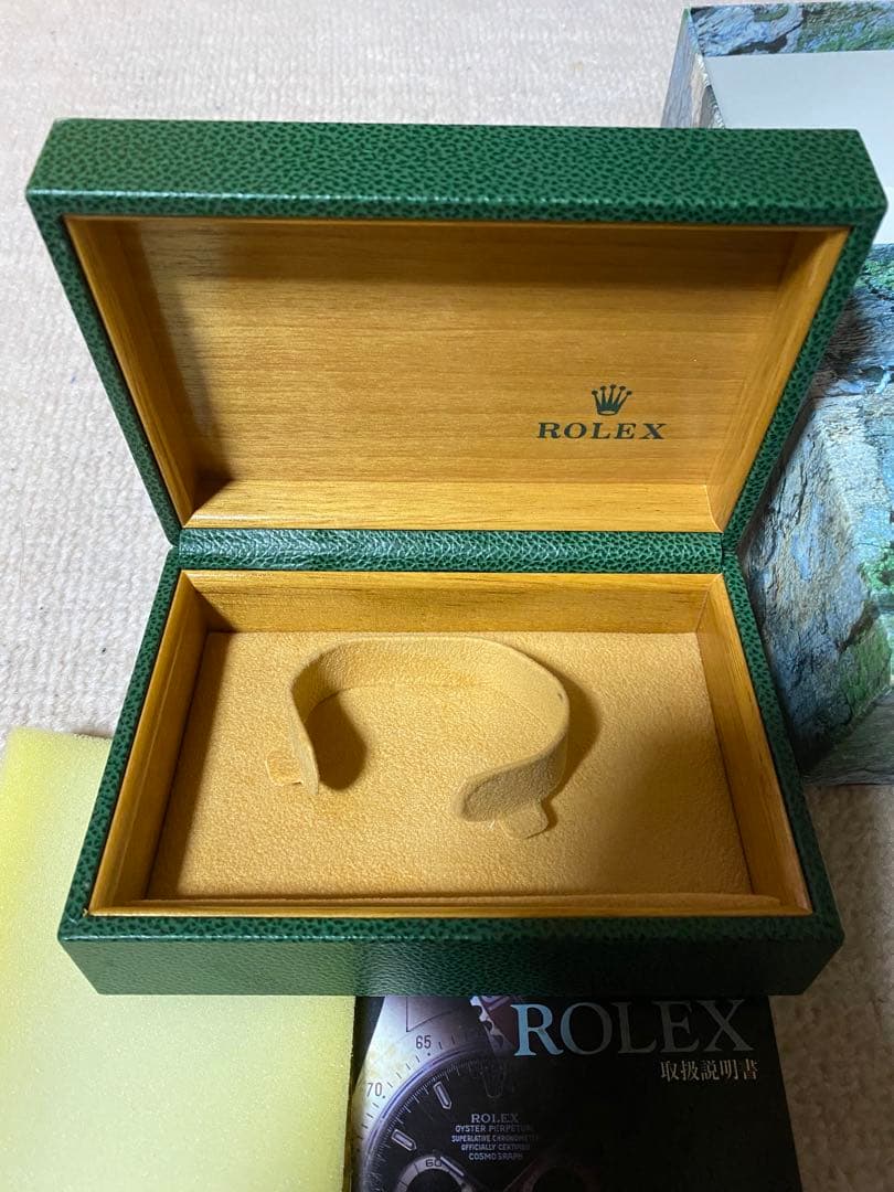 チ*認様 ★ ROLEX 時計用グリーンボックス ケース/ 空箱★ ROLEX Watch Case Green Leather Protection Soft Travel Pouch Watch
