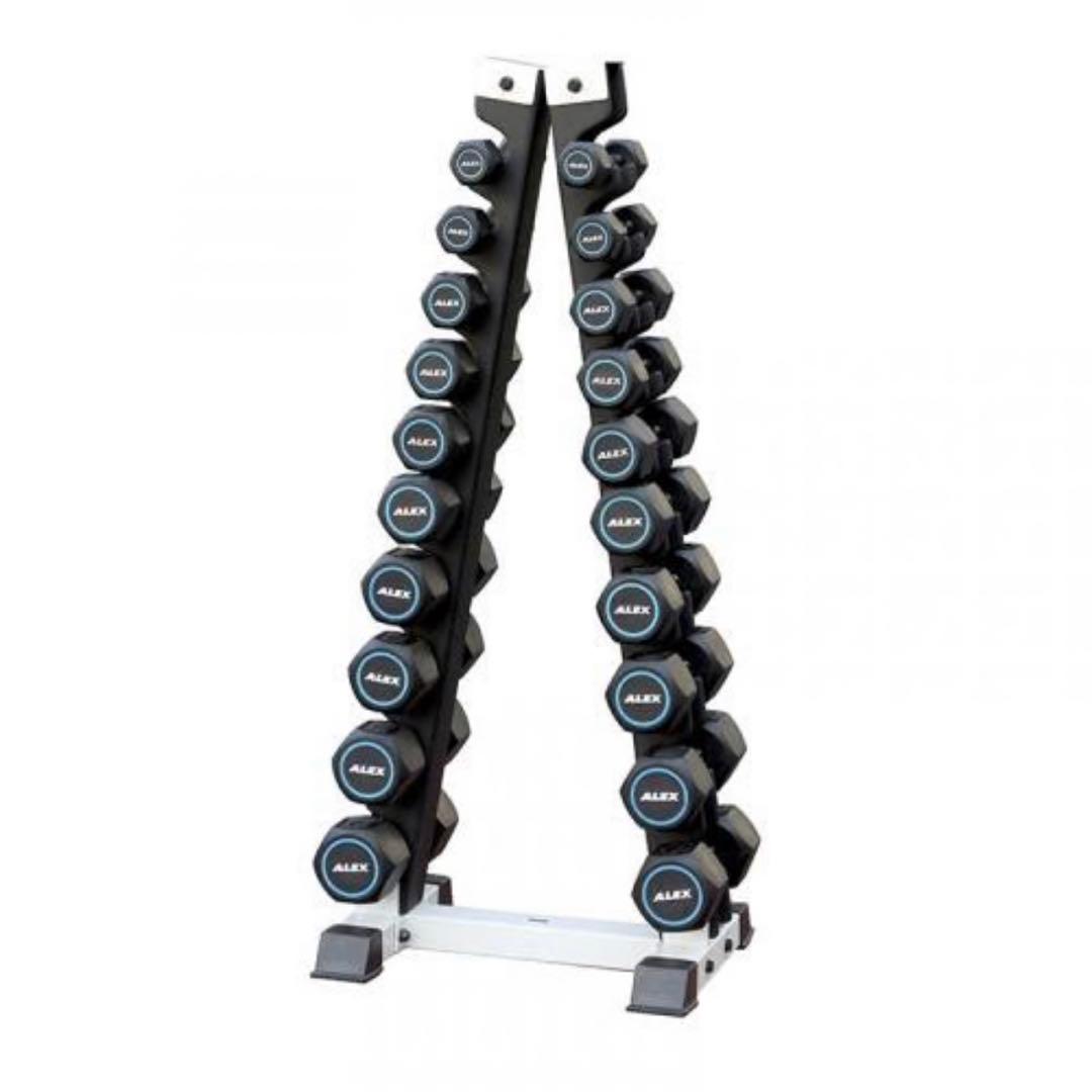 ⑥ALEX ダンベル 10ペア 1〜10kg 収納ラック付き 総額14万円 美品 楽天市場】【業務用】ダンベルラック 10ペア 20個 1-10kg収納 保管