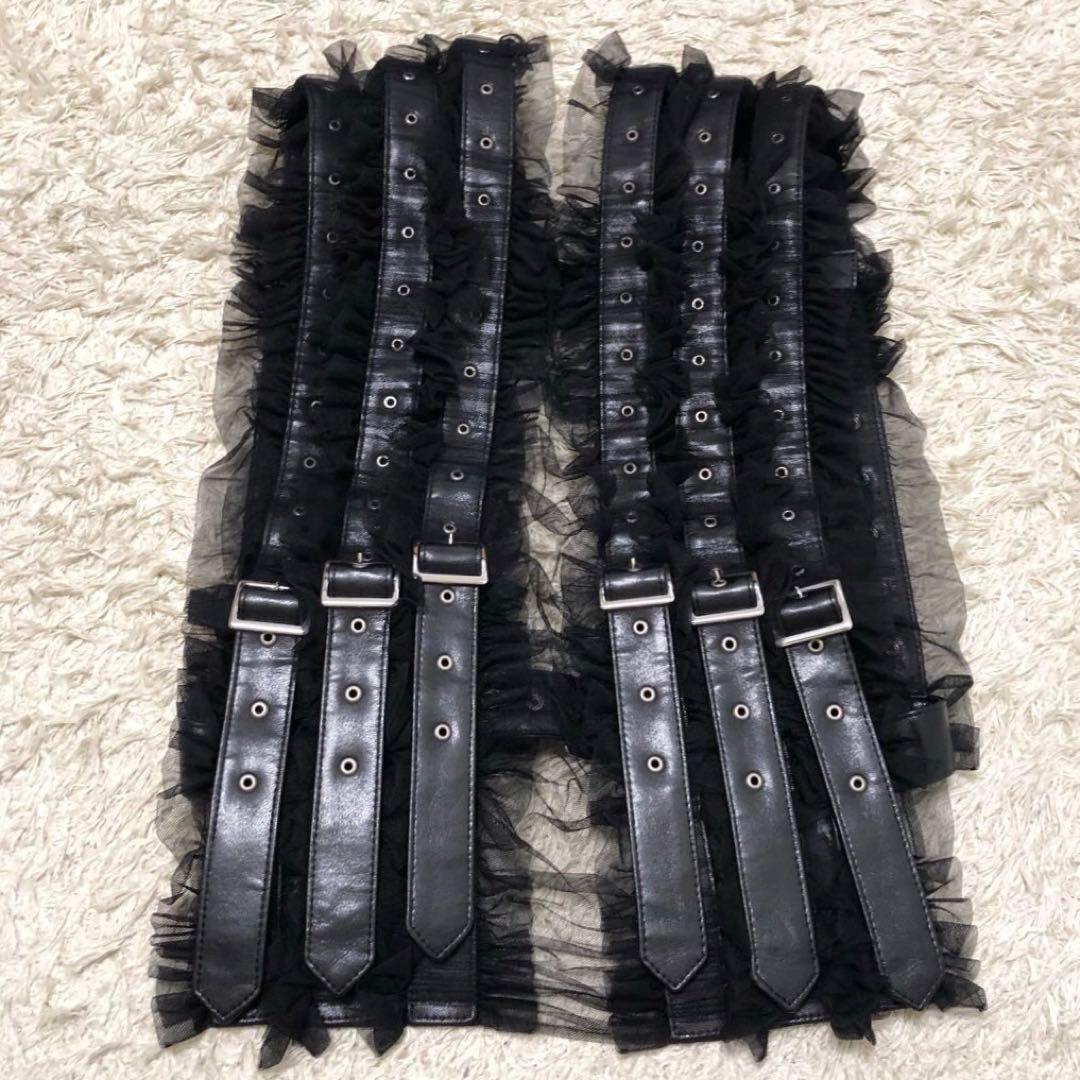 ノワールケイニノミヤ 革レースフリルハーネス Sサイズ　黒 ノワールケイニノミヤ 革レースフリルハーネス Sサイズ 黒 - メルカリ