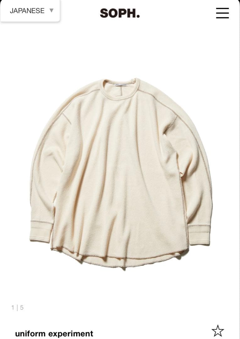 トップス uniform experiment HEAVY THERMAL TOP uniform experiment tシャツ THERMAL TOP メンズ レディース