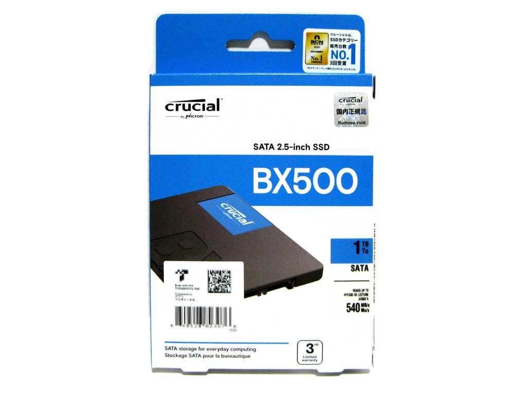 新品 Crucial BX500 1TB 2.5インチ SSD